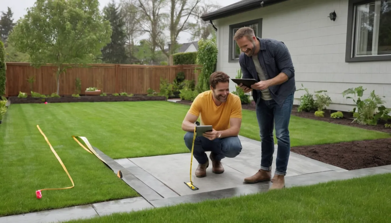 A homeowner reviewing a concrete plan with a local provider